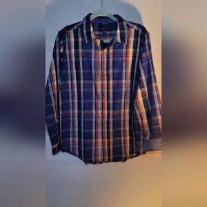 Nautica Red and Blue Dress Shirt Boys XL 18/20
